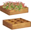 Image de vidaXL - Kruidenplantenbak - verhoogd - 60x60x15 - cm - massief - acaciahout