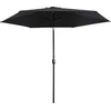 Image de vidaXL - Parasol - met - metalen - paal - 300 - cm - zwart