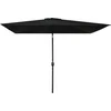 Image de vidaXL - Parasol - met - metalen - paal - 300x200 - cm - zwart