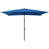 Image de vidaXL - Parasol - met - metalen - paal - 300x200 - cm - azuurblauw