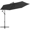 Image de vidaXL - Zweefparasol - met - aluminium - paal - 300 - cm - zwart