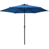 Image de vidaXL - Parasol - met - LED-verlichting - en - stalen - paal - 300 - cm - azuurblauw