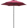 Image de vidaXL - Parasol - 200x224 - cm - aluminium - bordeauxrood