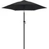 Image de vidaXL - Parasol - 200x224 - cm - aluminium - zwart