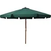 Image de vidaXL - Parasol - met - houten - paal - 330 - cm - groen