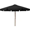 Image de vidaXL - Parasol - met - houten - paal - 330 - cm - zwart