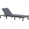Image de vidaXL - Ligbed - met - kussen - poly - rattan - antraciet