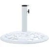 Image de vidaXL - Parasolvoet - 12 - kg - 48 - cm - gietijzer - wit