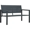 Image de vidaXL - Tuinbank - hout-look - 120 - cm - HDPE - grijs