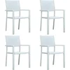 Image de vidaXL - Tuinstoel - 4 - st - rattan-look - kunststof - wit