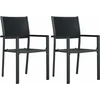 Image de vidaXL - Tuinstoel - 2 - st - rattan-look - kunststof - zwart