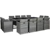 Image de vidaXL - 13-delige - Tuinset - met - kussens - poly - rattan - antraciet