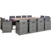 Image de vidaXL - 13-delige - Tuinset - met - kussens - poly - rattan - antracietkleurig