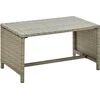 Image de vidaXL - Salontafel - 70x40x38 - cm - poly - rattan - beige