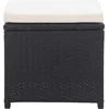 Image de vidaXL - Tuinkrukken - 2 - st - met - kussens - poly - rattan - zwart