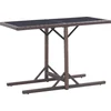 Image de vidaXL - Tuintafel - 110x53x72 - cm - glas - en - poly - rattan - bruin