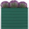 Image de vidaXL - Plantenbak - verhoogd - 100x100x77 - cm - gegalvaniseerd - staal - groen