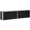 Image de vidaXL - Plantenbak - verhoogd - 240x40x45 - cm - gegalvaniseerd - staal - antraciet