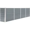 Image de vidaXL - Plantenbak - verhoogd - 320x40x77 - cm - gegalvaniseerd - staal - grijs