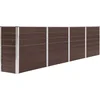 Image de vidaXL - Plantenbak - verhoogd - 320x40x77 - cm - gegalvaniseerd - staal - bruin