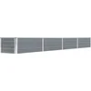 Image de vidaXL - Plantenbak - verhoogd - 320x40x45 - cm - gegalvaniseerd - staal - grijs