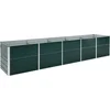 Image de vidaXL - Plantenbak - verhoogd - 400x80x45 - cm - gegalvaniseerd - staal - groen
