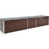 Image de vidaXL - Plantenbak - verhoogd - 400x80x45 - cm - gegalvaniseerd - staal - bruin