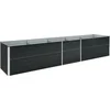 Image de vidaXL - Plantenbak - verhoogd - 400x80x77 - cm - gegalvaniseerd - staal - antraciet