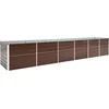 Image de vidaXL - Plantenbak - verhoogd - 480x80x77 - cm - gegalvaniseerd - staal - bruin