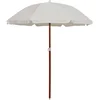 Image de vidaXL - Parasol - met - stalen - paal - 180 - cm - zandkleurig