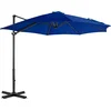 Image de vidaXL - Zweefparasol - met - aluminium - paal - 300 - cm - azuurblauw