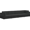 Image de vidaXL - 4-delige - Loungeset - met - kussens - poly - rattan - zwart