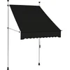 Image de vidaXL - Luifel - handmatig - uittrekbaar - 100 - cm - antraciet