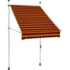 Image de vidaXL - Luifel - handmatig - uittrekbaar - 100 - cm - oranje - en - bruin