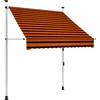 Image de vidaXL - Luifel - handmatig - uittrekbaar - 150 - cm - oranje - en - bruin