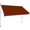 Image de vidaXL - Luifel - handmatig - uittrekbaar - 250 - cm - oranje - en - bruin