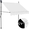 Image de vidaXL - Luifel - handmatig - uitschuifbaar - met - LED - 200 - cm - crèmekleurig
