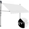 Image de vidaXL - Luifel - handmatig - uitschuifbaar - met - LED - 300 - cm - crèmekleurig