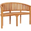 Image de vidaXL - Bananenbank - 120 - cm - massief - teakhout