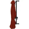 Image de vidaXL - Wandparasol - met - metalen - paal - 300 - cm - terracottakleurig
