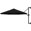 Image de vidaXL - Wandparasol - met - metalen - paal - 300 - cm - zwart