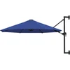 Image de vidaXL - Wandparasol - met - metalen - paal - 300 - cm - blauw