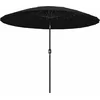 Image de vidaXL - Parasol - met - aluminium - paal - 270 - cm - zwart