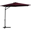 Image de vidaXL - Parasol - met - stalen - paal - 300 - cm - bordeauxrood