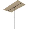 Image de vidaXL - Parasol - met - aluminium - paal - 180x110 - cm - taupe