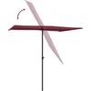 Image de vidaXL - Parasol - met - aluminium - paal - 2x1,5 - m - bordeauxrood