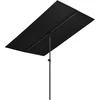 Image de vidaXL - Parasol - met - aluminium - paal - 2x1,5 - m - zwart