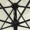 Image de vidaXL - Parasol - met - aluminium - paal - 270x246 - cm - zandwit