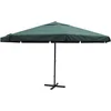 Image de vidaXL - Parasol - met - aluminium - paal - 500 - cm - zwart