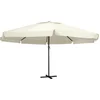 Image de vidaXL - Parasol - met - aluminium - paal - 600 - cm - zandwit